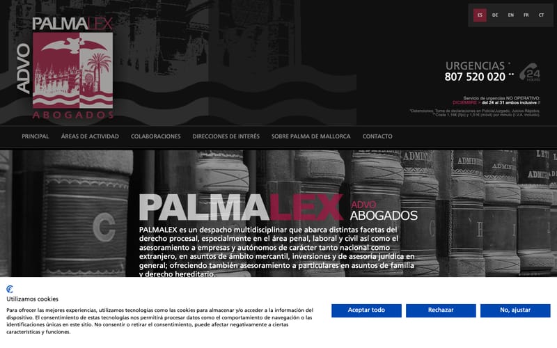 Website von PALMALEX // ADVO Lawyers