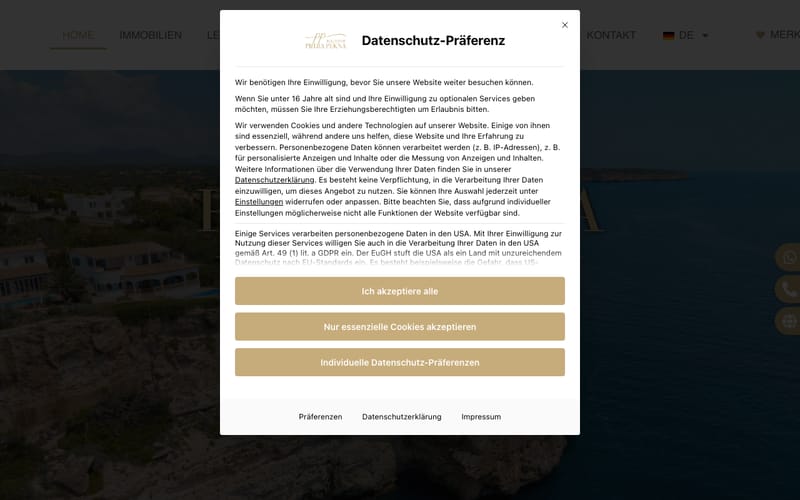 Website von Petra Pekna Immobilien