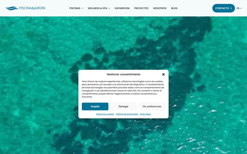 Website von Piscina & Jardín