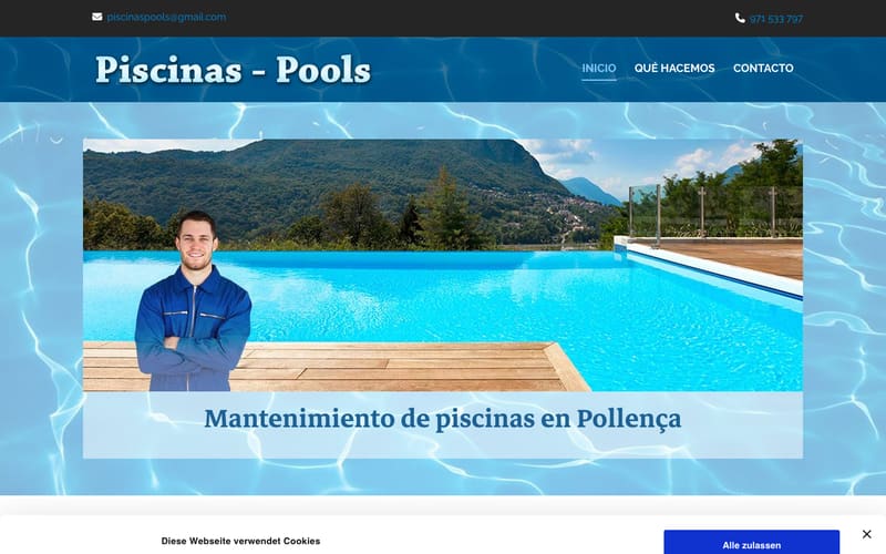 Website von Piscinas - Pools