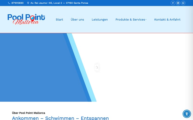 Website von Pool Point Mallorca
