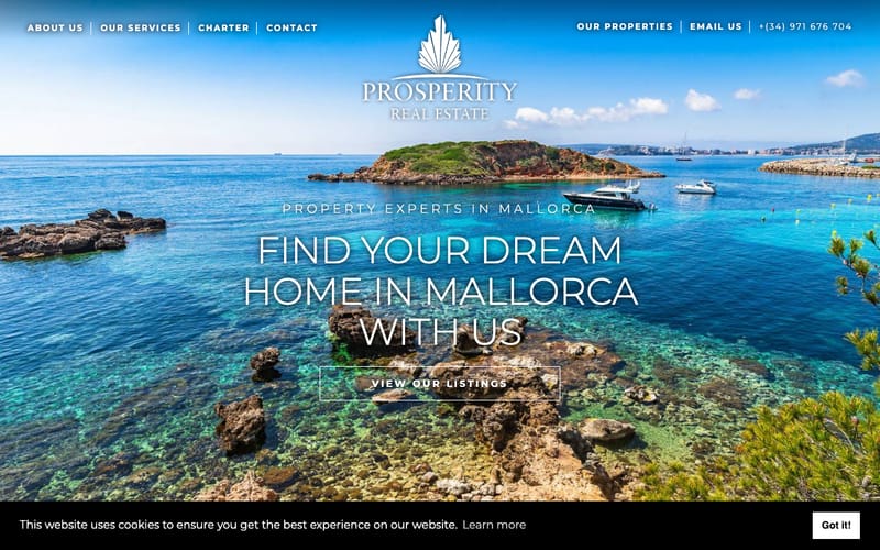 Website von Prosperity Mallorca