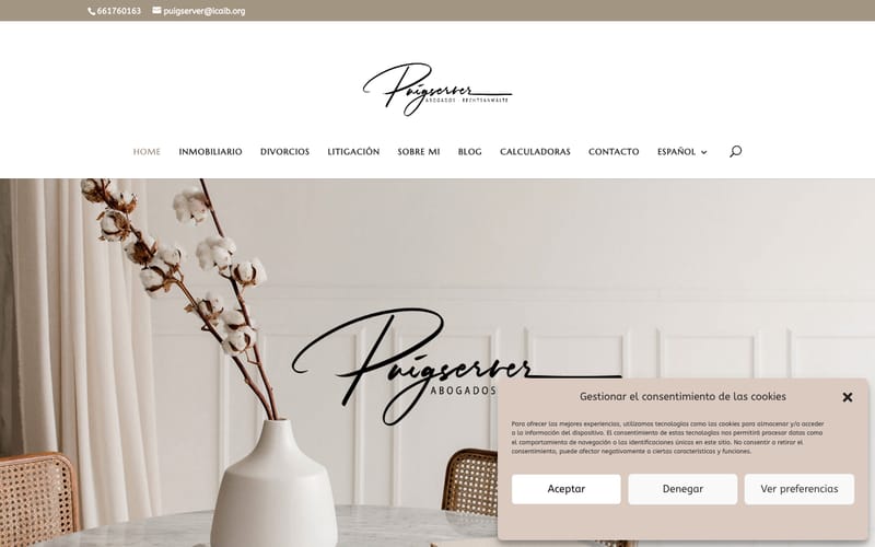 Website von Puigserver Abogados