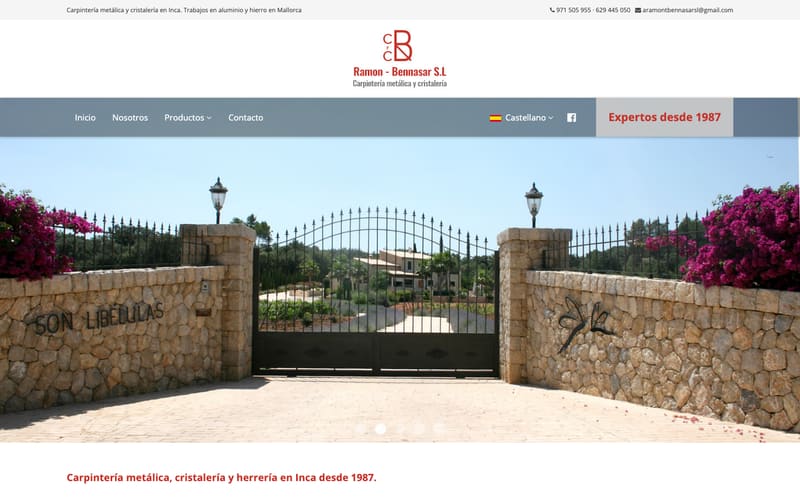 Website von Ramón Bennasar S.L.