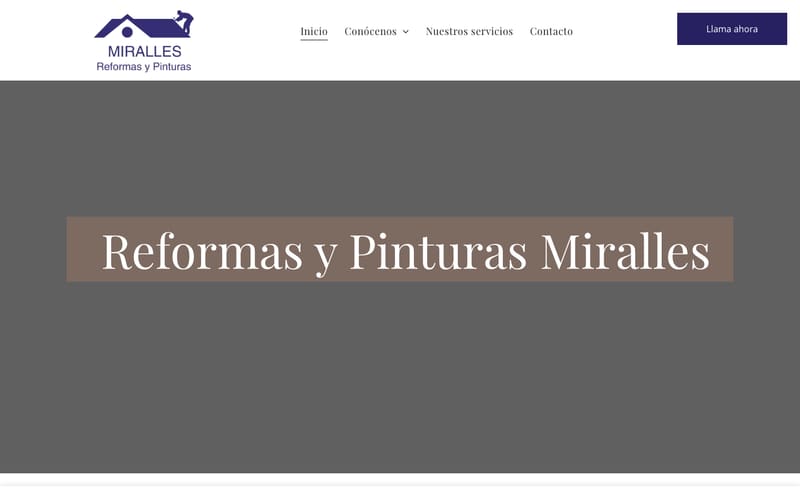 Website von Reformas y Pinturas Miralles