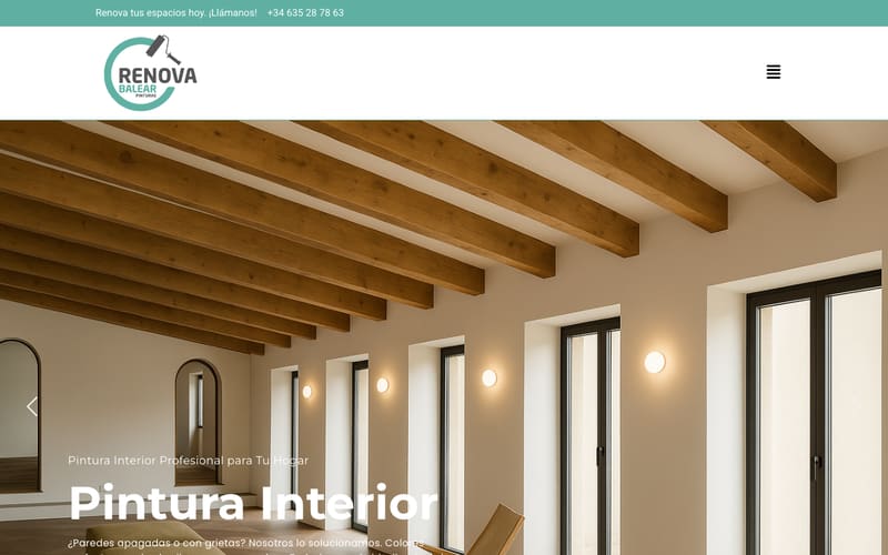 Website von Renova Balear Pinturas
