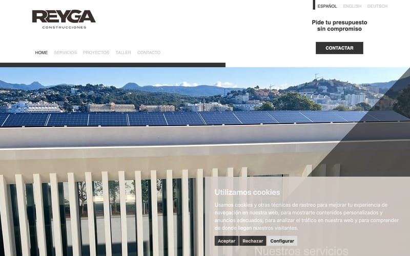 Website von Reyga Construcciones