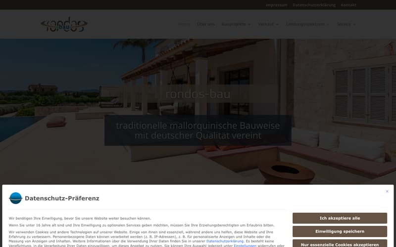 Website von rondos-bau S.L.