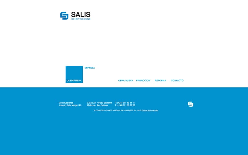 Website von Salis Construccions