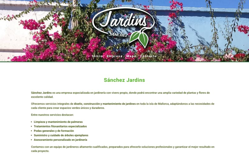 Website von Sánchez Jardins