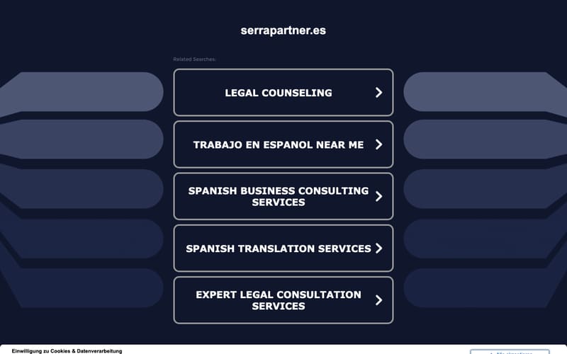 Website von Serra & Partner