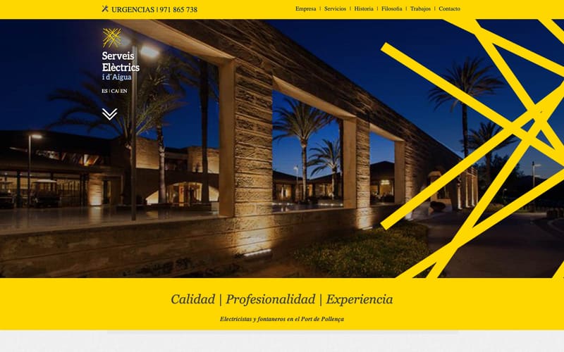 Website von Serveis Elèctrics i d'Aigua