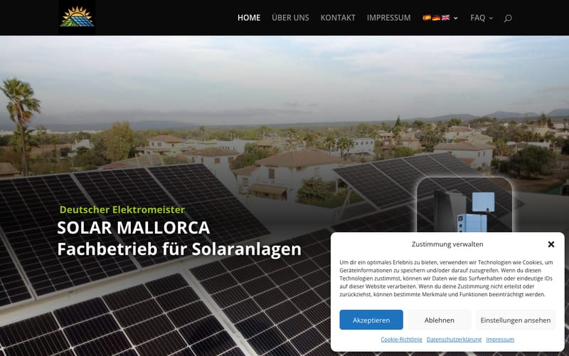 Website von Solar Mallorca