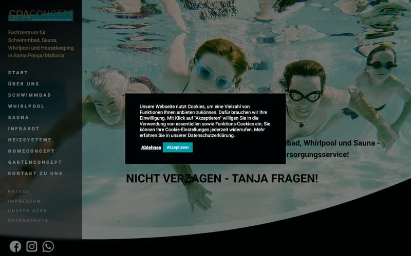 Website von SpaConcept Mallorca