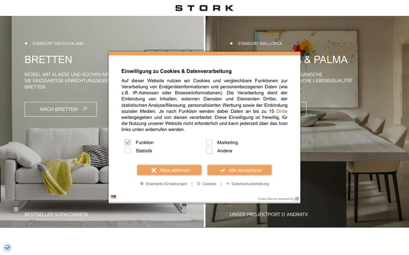 Website von STORK Interior Design y Cocina S.L.