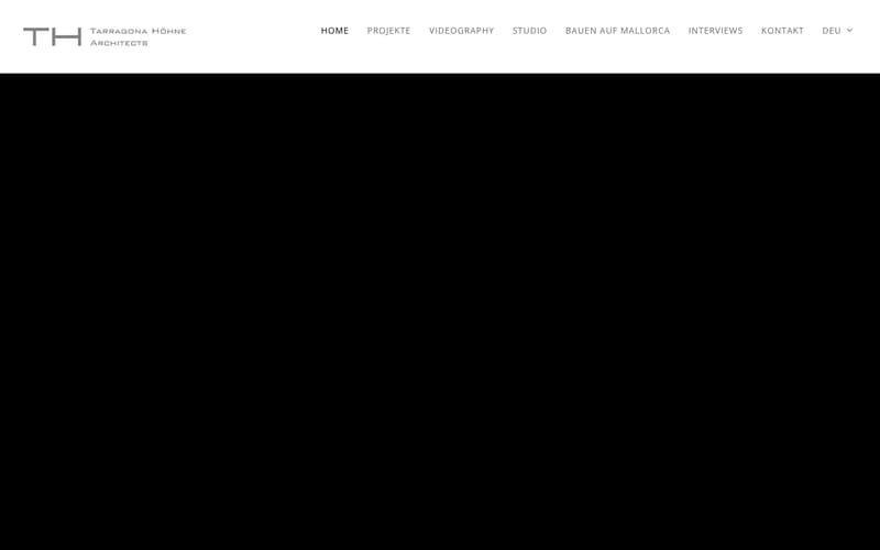 Website von Tarragona Hoehne Architekten