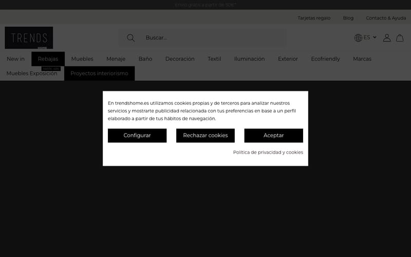 Website von Trends Home Calvià