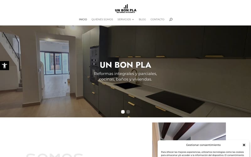 Website von Un Bon Pla Campos Reformes Integrals SL