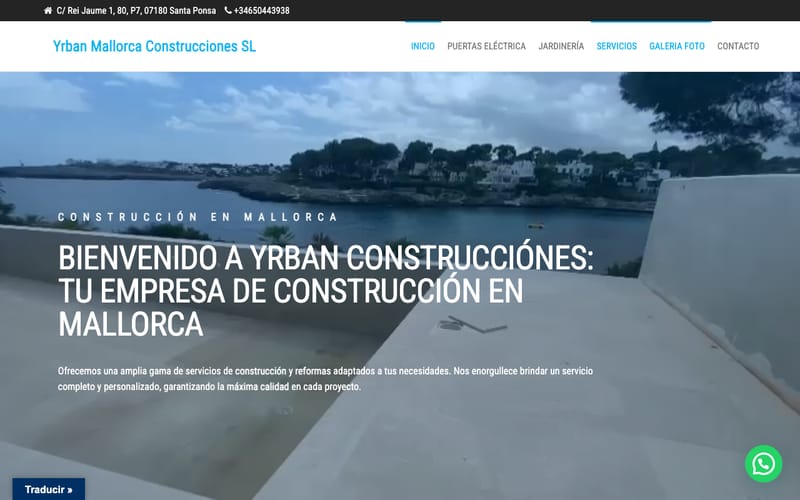 Website von Yrban Mallorca Construcciones S.L.